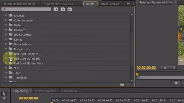 Cara Import LUT di Adobe Premiere Pro CS 6