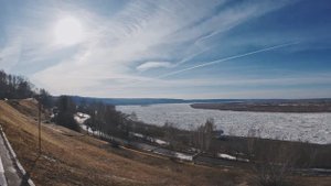 Ледоход на реке Томь в Томске. День 1.