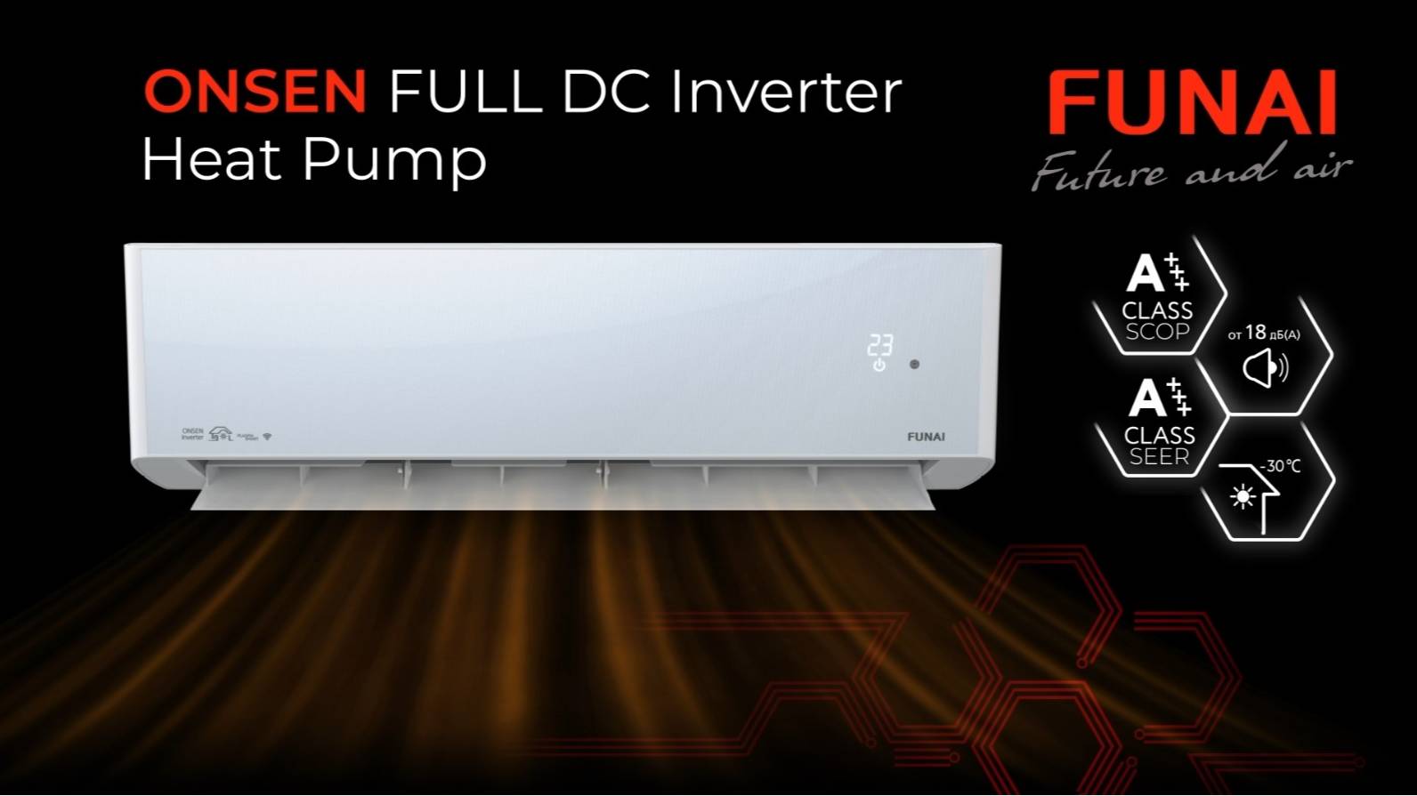 Видеообзор новинки FUNAI. Первый профессиональный тепловой насос ONSEN FULL DC Inverter Heat Pump. смотреть онлайн