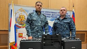 Сотрудники ГУ МВД России по СКФО передали коллегам из Курской области средства обнаружения БПЛА
