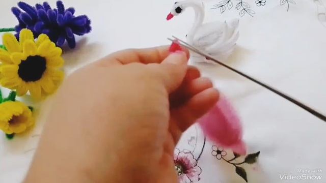Лебед из синельной проволоки😍😍😍