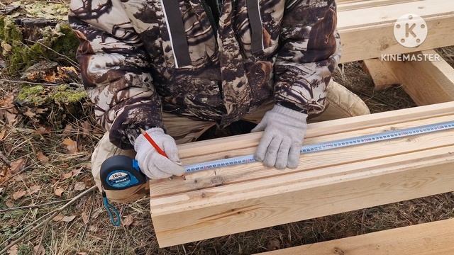 Как самому построить дом из бруса.Подробная инструкция. Первый венец. смотреть онлайн