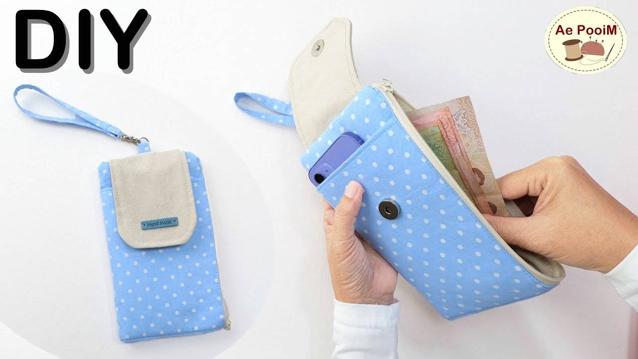 Как сшить кошелек-чехол для мобильного телефона. смотреть онлайн