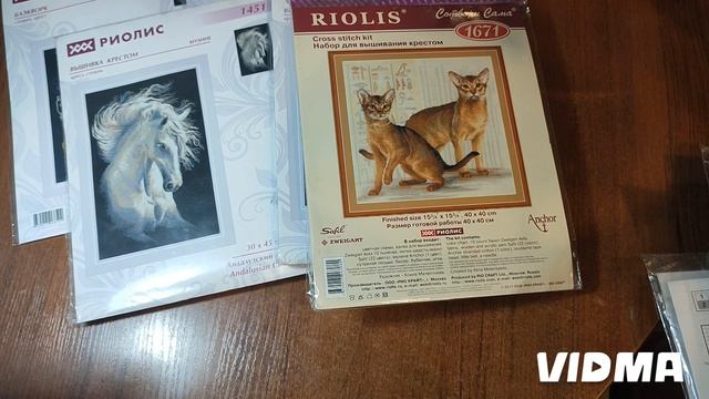 Вышивка крестом. Всё мои наборы на конец 2024 года смотреть онлайн