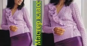 Очаровательный узор спицами для вязания .