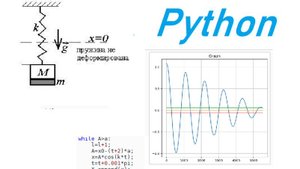 Моделирование  на Python. Модель колебаний на пружине с учетом сопротивления.