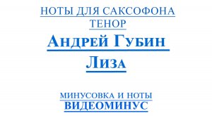 ВИДЕОМИНУС Андрей Губин - Лиза САКСОФОН ТЕНОР + PDF + МИНУС
