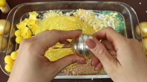 Медовый слайм! Макияж «ВиниПух» и блёстки в слайм! Увлекательное видео со слаймом!★ASMR★