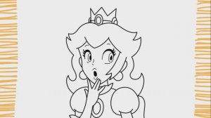 Как нарисовать принцессу Пич из Super Mario Bros