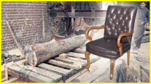 Кресло из бревна, как это делают в Пакистане!