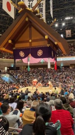 Sometimes the build up is much longer than the battle. All over in seconds. #tokyo #sumo # japan