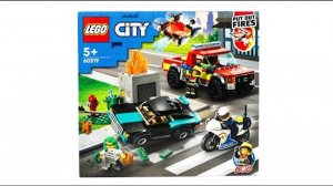 Скоростная сборка LEGO CITY 60319 Пожарные-спасатели и полицейская погоня