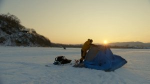 E50 Зимняя рыбалка на Океанской, Владивосток. Рыба пришла. Жарю улов и не только.