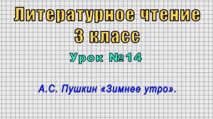 Литературное чтение 3 класс (Урок№14 - А.С. Пушкин «Зимнее утро».)