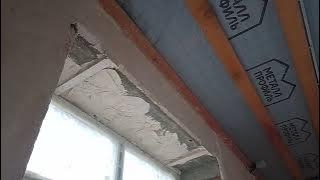 Штукатурка откосов по гипсовым маякам. Выравниваю откосы правилом без шаблона.
