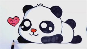 Как нарисовать малышку панду кавайи