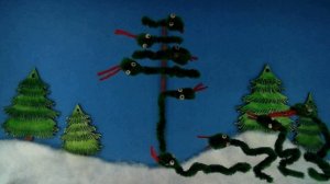 Новогодняя открытка елка змея 2024г