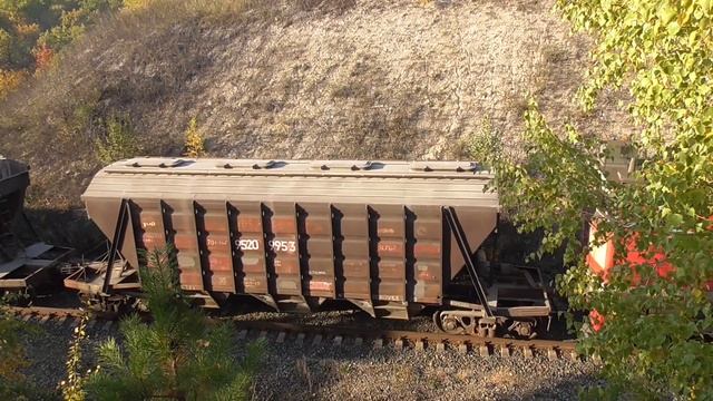 Тепловоз 2ТЭ116-1350 на подъездном пути завода Holcim в Вольске