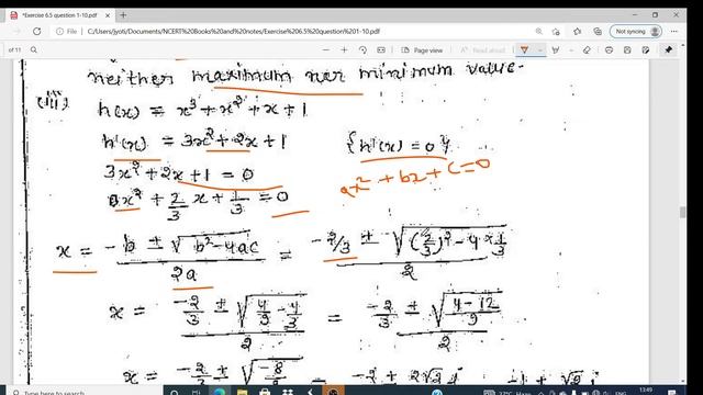 Exercise 6.5 question 1-10 Application of Derivatives NCERT Class 12th#mathsbyjyotikanwar#class12th