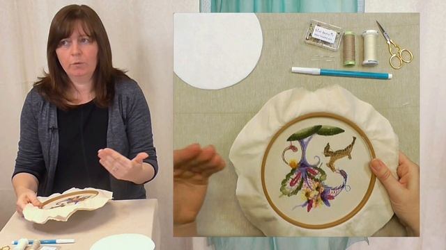 How to frame embroidery work or cross stitch in embroidery hoops | Back embroidery hoop with felt