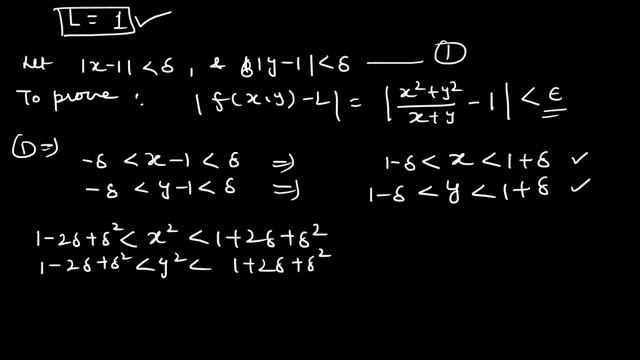 Limit of Functions of Two Variables using Epsilon-Delta Definition | Solved Example