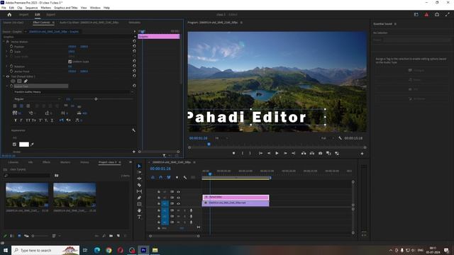 Type Tool in Adobe Premiere Pro Class 13 | Adobe Premiere Pro Tutorial in Hindi 2024