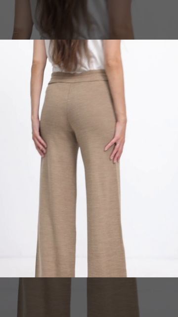 Брюки вязанные из шерсти (02-09BEG) смотреть онлайн