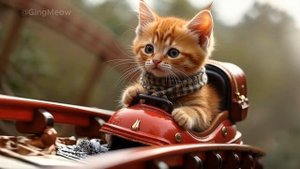 Tiny Cat’s Fun-Filled Day at the Amusement Park! _ #kitten #cat #cute