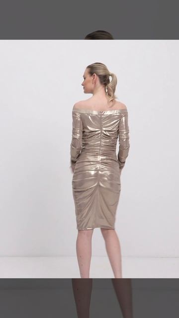 Платье в складку с рукавами(08-64.1GD) смотреть онлайн