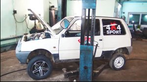 Устанавливаем на полноприводную Оку 4х4 большие колёса. + 50 к проходимости!