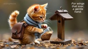 Tiny Cat’s Act of Kindness! _ #cat #kitten #cute #gingmeow