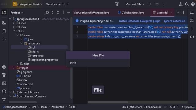 032 Understanding JdbcUserDetailsManager & creating Users inside the DB