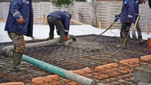 ❄️ ЗАЛИВКА ФУНДАМЕНТА ДОМА 1100 м² В СТИЛЕ РАЙТА // RNR