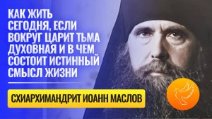 Как жить сегодня, если вокруг царит тьма духовная и в чем состоит истинный смысл жизни