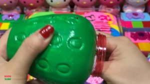 SATISFYING WITH CLAY PIPING BAG AND GLITTER AND FOAM ! Mixing Random Things Into GLOSSY Slime #2281