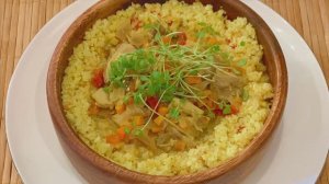 Курица карри с рисом из цветной капусты