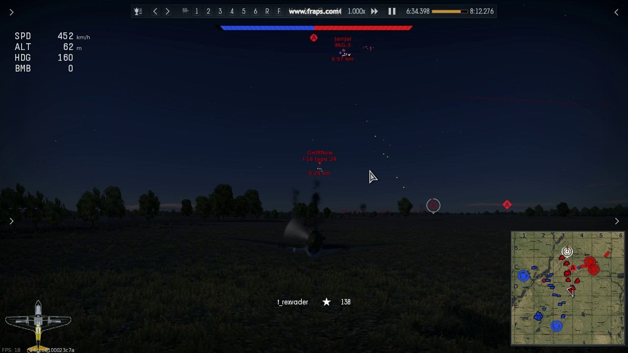 Сброс бомбы с P-40E Clutch - (короткие клипы WarThunder)