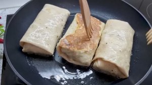 Фаршированная тортилья (лаваш) - почти шаурма, но горячая_ простые идеи для завтрака или перекуса