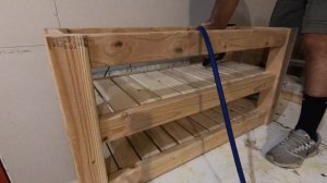 DIY Farmhouse TV Stand Build (free dimensions and plans in description)