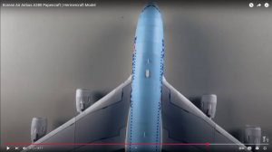 Airbus A380 Korean Air. Бумажная модель. Масштаб: 1:120. Автор Hermercraft. Сборка Joshua Jung.