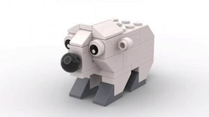 LEGO. Построй белого медведя из лего. Полибег 40208 #lego #tutorial #bricklady
