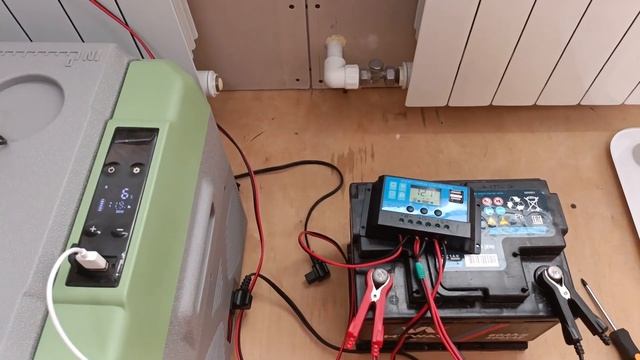 Солнечная панель OS(One Sun) OS-100P и холодильник Alpicool. смотреть онлайн