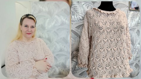 История одной вязаной вещи ❤️🔥 Джемпер "Ласковый"