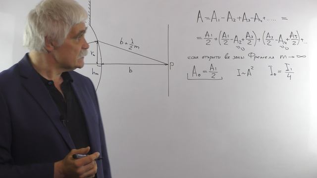 Оптика Лекция 9 часть 2 Дифракция на круглом отверстии Зоны Френеля смотреть онлайн