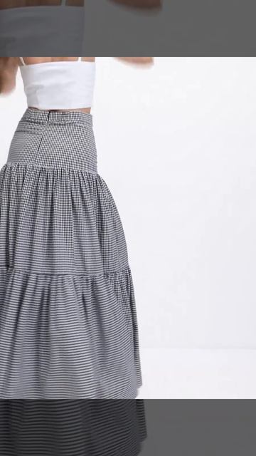 Юбка макси в клетку (01-14BLK) смотреть онлайн