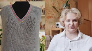 Жилет с цветочками.Коврики для ВТО.Образец из "Палермо".