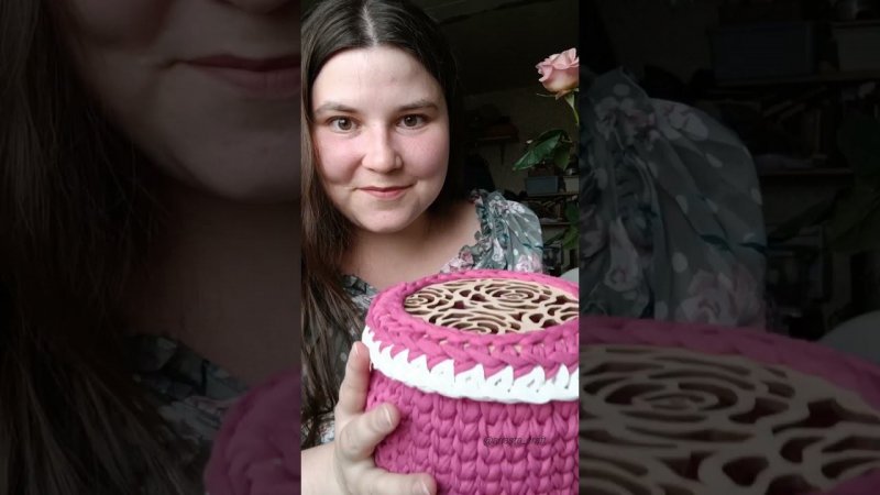 Впервые вяжу корзинку #вязаниекрючком #трикотажнаяпряжа #crochet #уютныйдом