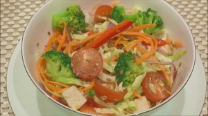 Фитнес салат с куриной грудкой