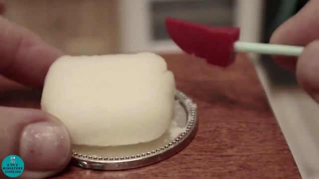 Miniature Cooking Milk Rice Cake. Tiny Kitchen set. Tiny cooking real food. mini cooking. dollhouse
