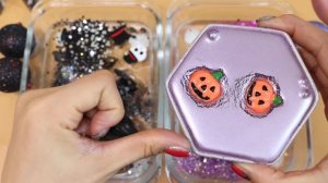 Слайм для девочек! Смешиваем «чёрные и фиолетовые» тени и макияж,  блёстки в слайм! Увлекательное ви